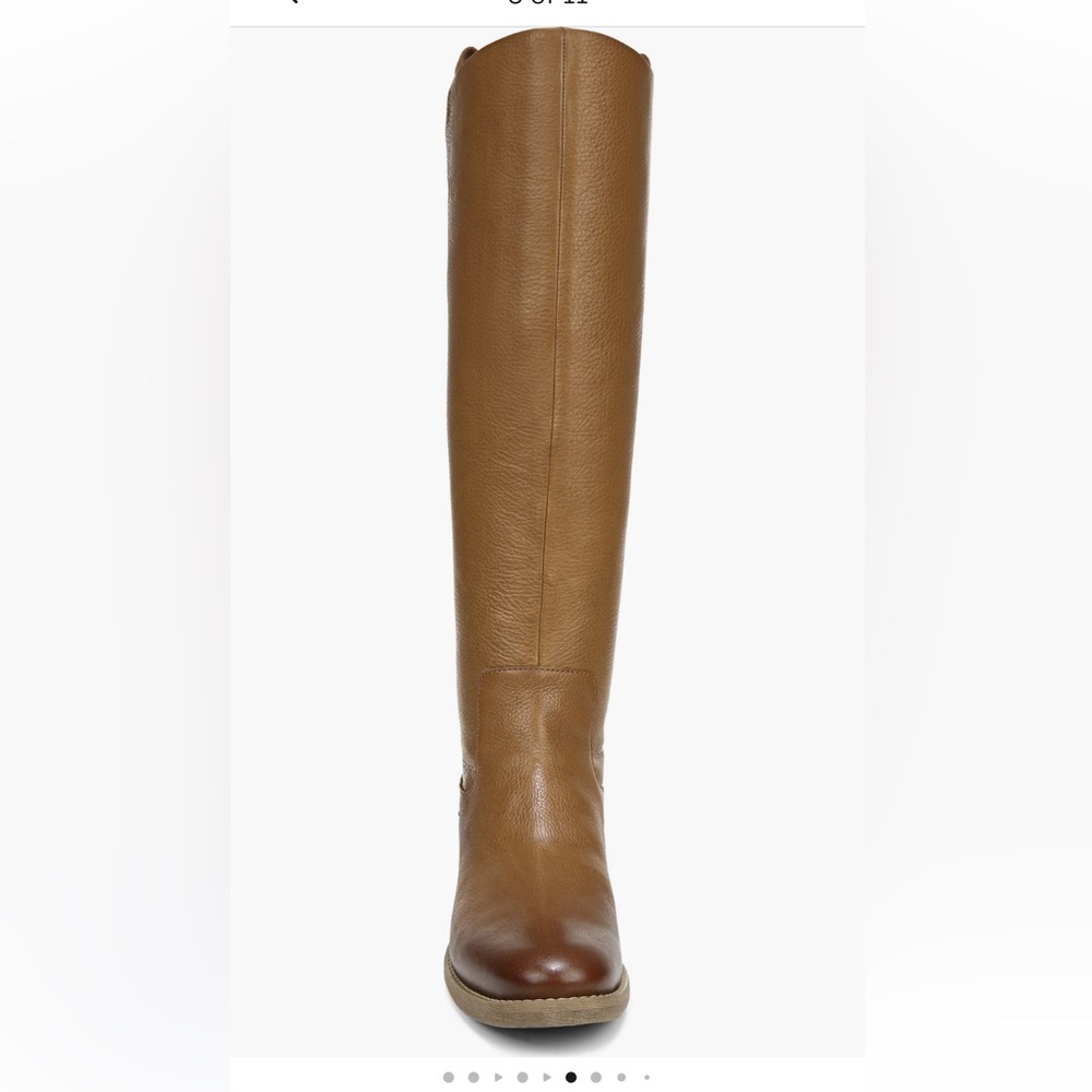 Franco Sarto‎ Meyer Knee High Boot riding boots brown leather 7.5 wide calf NWT - Picture 5 of 9